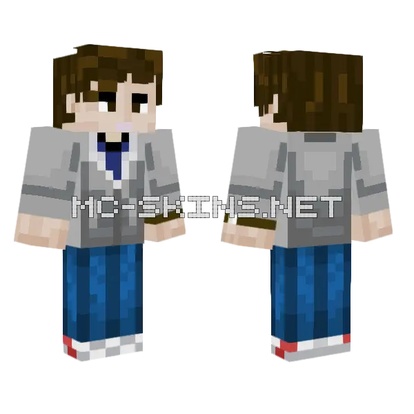 Steve From Stranger Things Minecraft skin, front and back