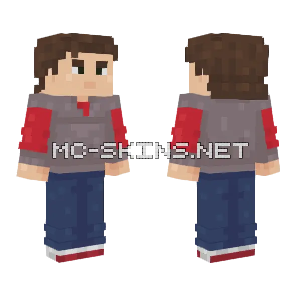 Steve Harrington Stranger Things Minecraft skin, front and back