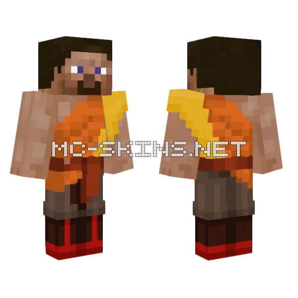 Steve Monk Minecraft skin, front and back
