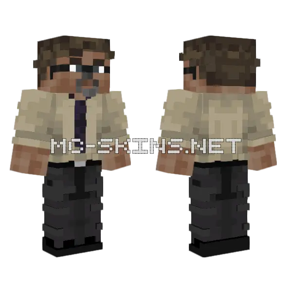 Steve Raglan Minecraft skin, front and back