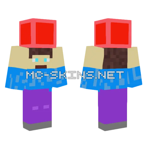 Steve With An Apple Minecraft skin, front and back