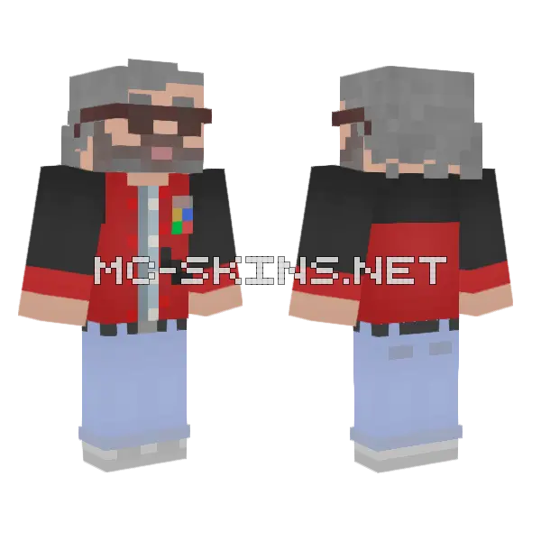 Steven Spielberg Looney Toons Minecraft skin, front and back