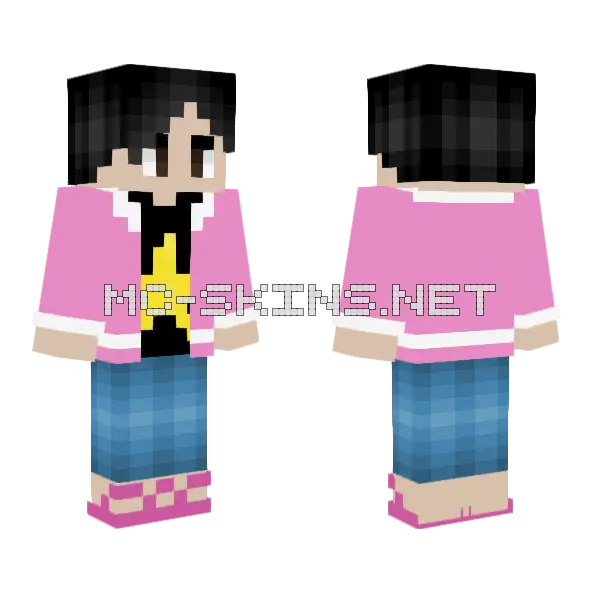 Steven Universe Minecraft skin, front and back
