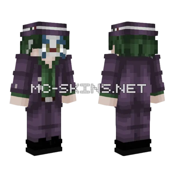 Stevstickfigure Joker LCN Minecraft skin, front and back