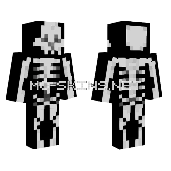 Sthkeleton Minecraft skin, front and back