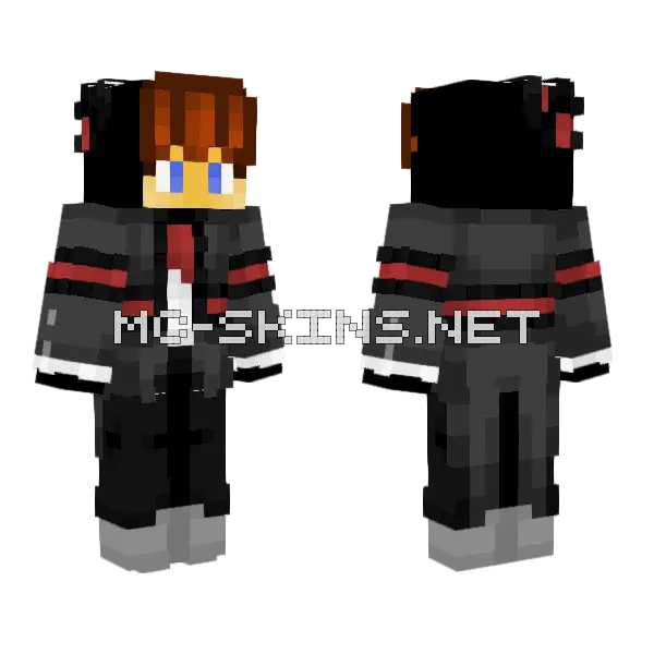 Still Workinn Black Suit Minecraft skin, front and back