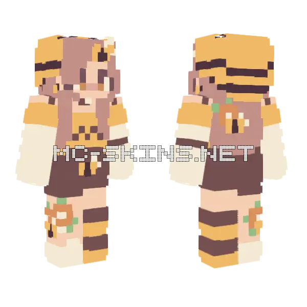 Sting Bee Skin Minecraft skin, front and back