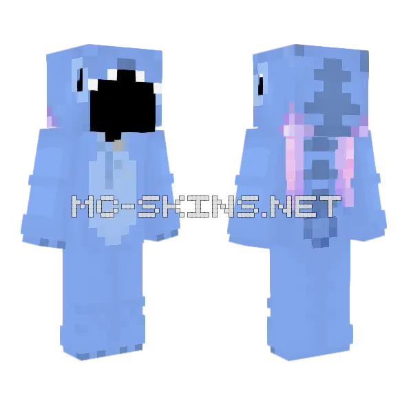 Stitch Onesie Template Minecraft skin, front and back