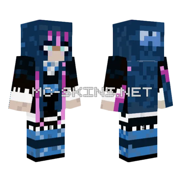 Stocking From Psawg Minecraft skin, front and back