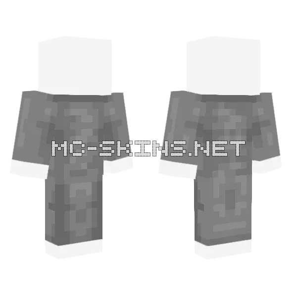 Stone Block Outfit Minecraft skin, front and back