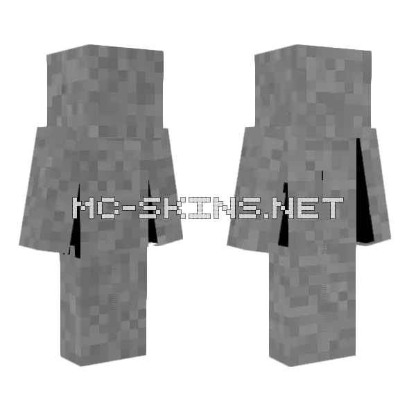 Stone Guy Minecraft skin, front and back