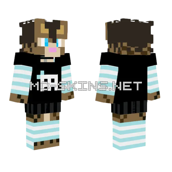 Stonks Minecraft skin, front and back