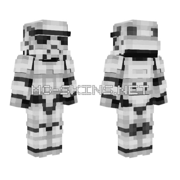 Stormtrooper Star Wars Minecraft skin, front and back