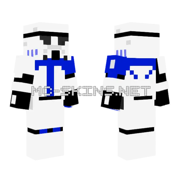 Stormtrooper Suit Minecraft skin, front and back