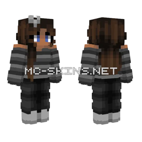 Stormy Weather Fit Minecraft skin, front and back
