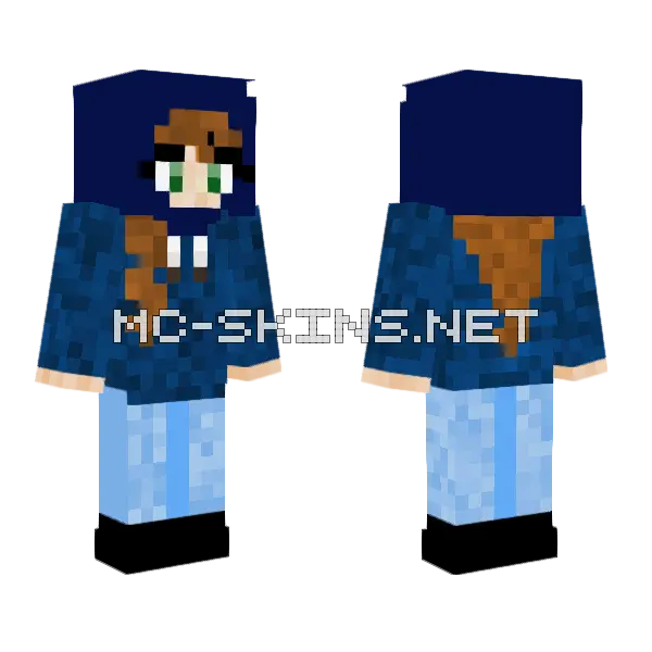 Story Character Luna Minecraft skin, front and back