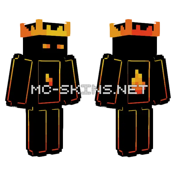 Straight Fire FX Minecraft skin, front and back
