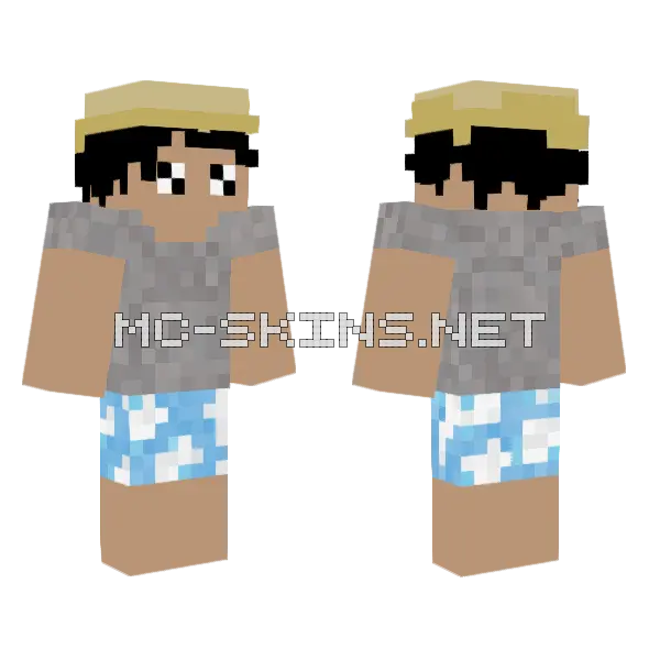 Straw Hat Boy, front and back