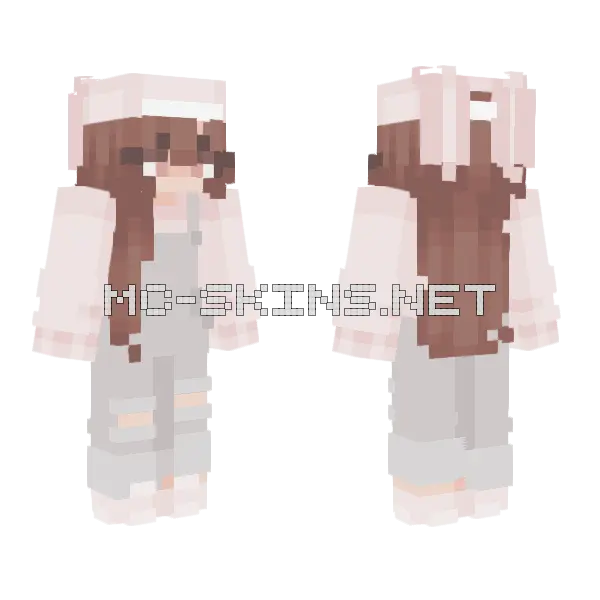 Strawberries Girl Minecraft skin, front and back