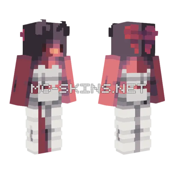 Strawberry Crepe Cat Minecraft skin, front and back