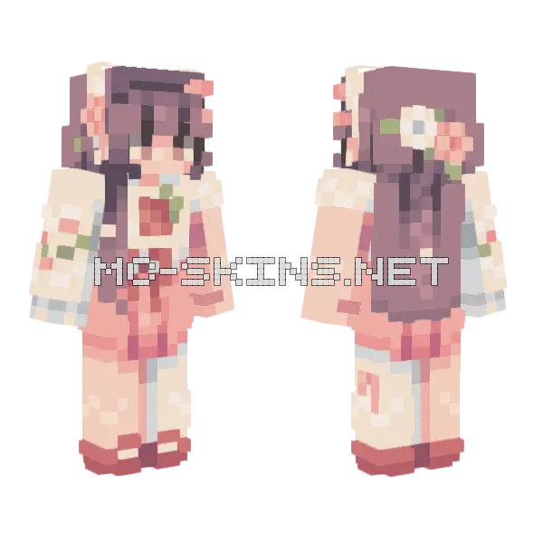 Strawberry Farm RCE Minecraft skin, front and back