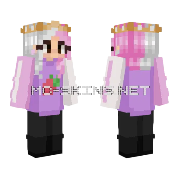 Strawberry Grabber Skin Minecraft skin, front and back