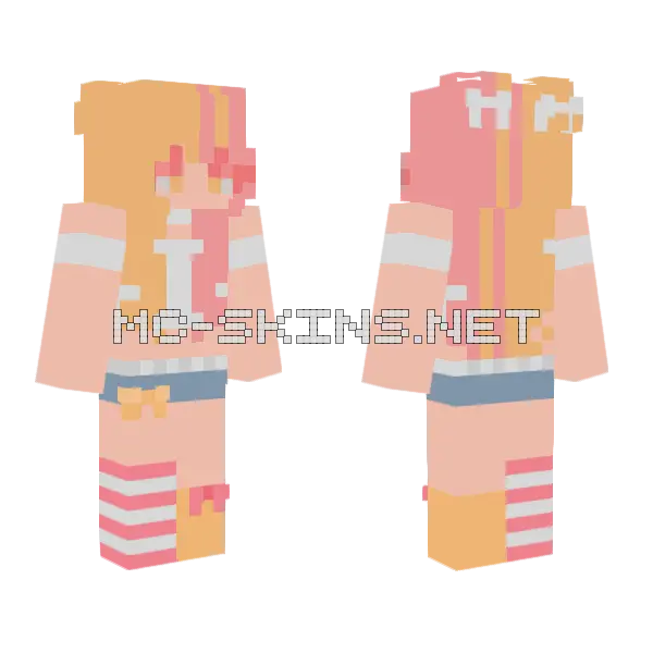 Strawberry Lemonade RS Minecraft skin, front and back