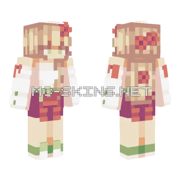 Strawberry Patch Tce Minecraft skin, front and back