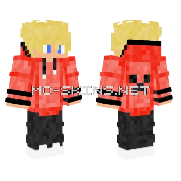 Strawberry Sargent Minecraft skin, front and back
