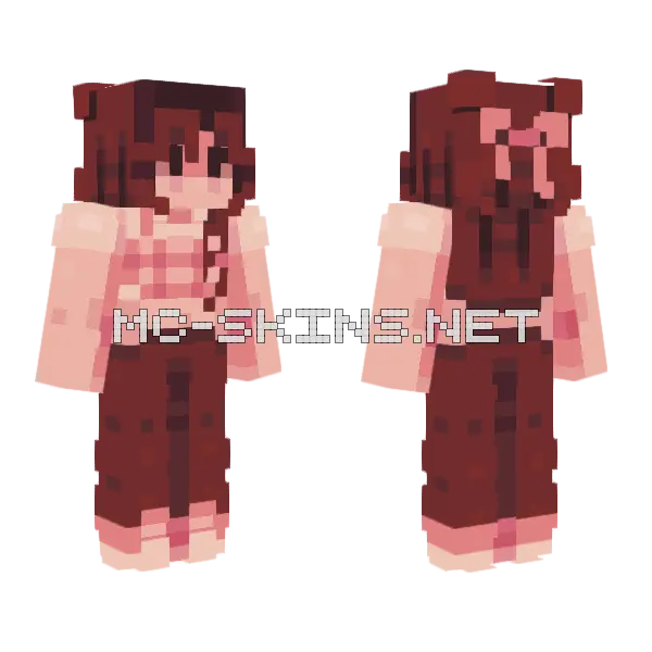 Strawberry Shortcake Minecraft skin, front and back
