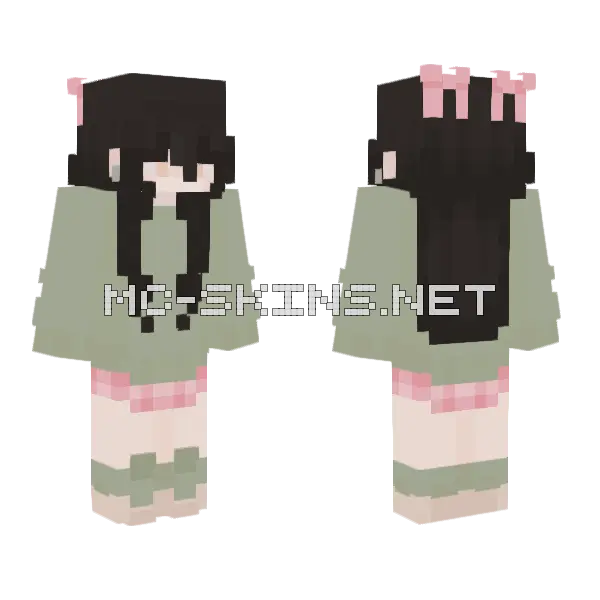 Strawberry Shortcake Minecraft skin, front and back