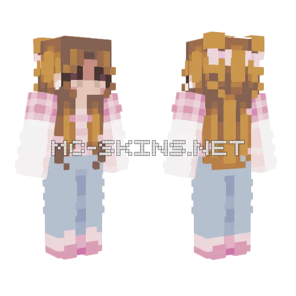 Strawberry Vanilla 3 Minecraft skin, front and back