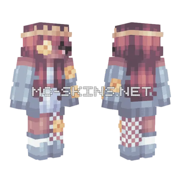 Strawberryrain SF Attack Minecraft skin, front and back