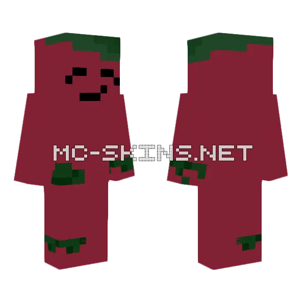 Strawbrry Minecraft skin, front and back