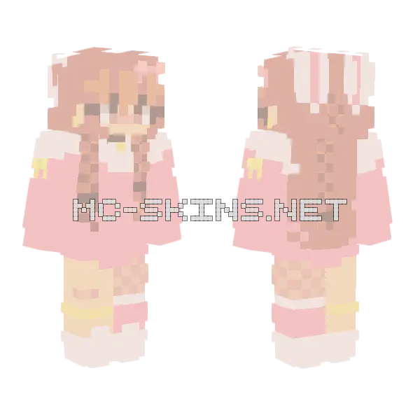 Strawbunny Reshade Minecraft skin, front and back