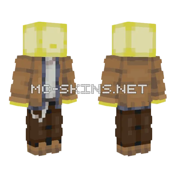 Street Axolotl Enden Minecraft skin, front and back