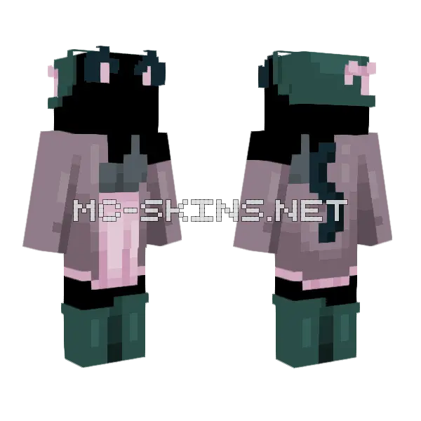 Street Cat Ob Minecraft skin, front and back