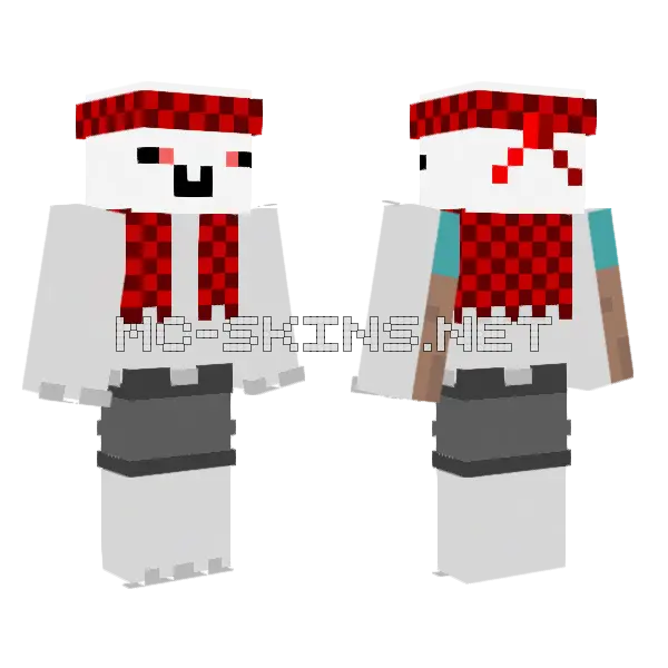 Streety Minecraft skin, front and back