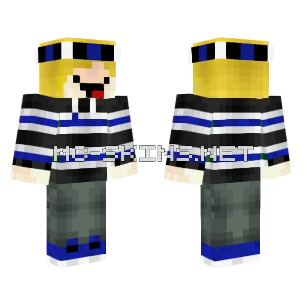 Striped School Uniform, front and back