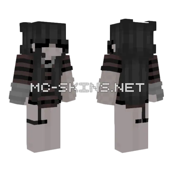 Stripes Minecraft skin, front and back