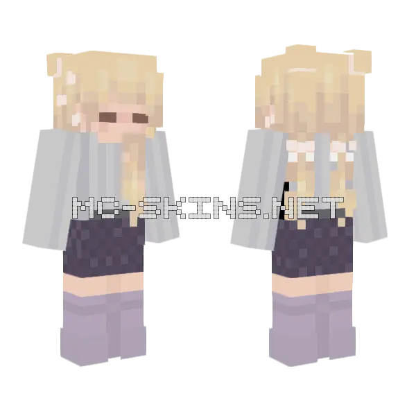 Stripes Minecraft skin, front and back
