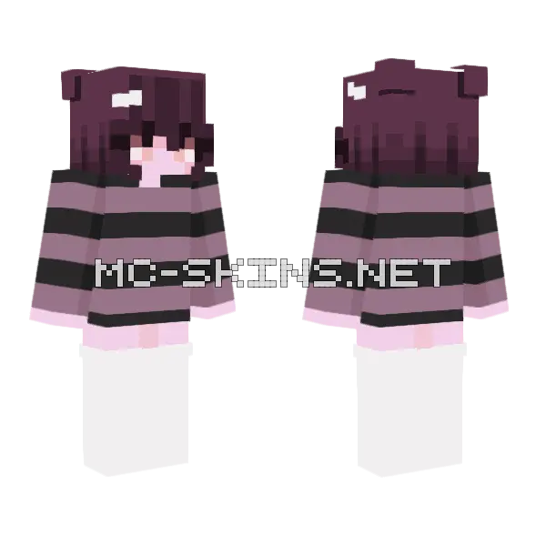 Stripped Tee Minecraft skin, front and back