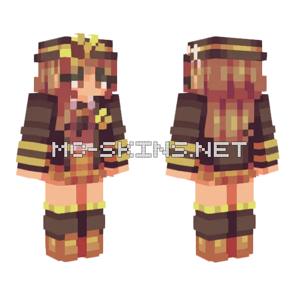 Study In Sunflowers Minecraft skin, front and back