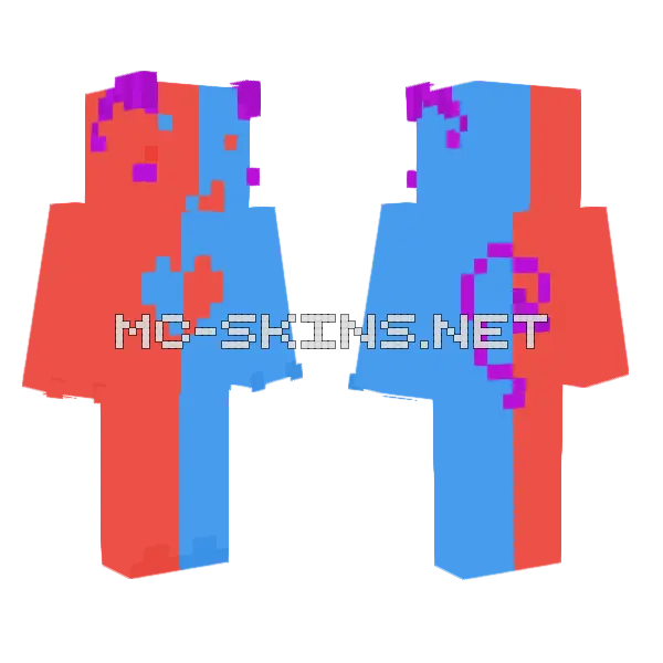 Stupid Chud Minecraft skin, front and back