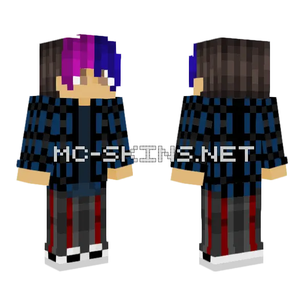 Stylish Boy Minecraft skin, front and back