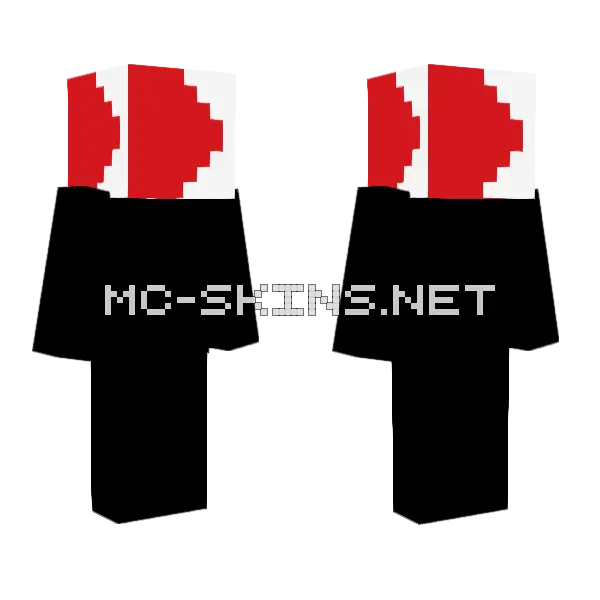 Sub Button Block Minecraft skin, front and back