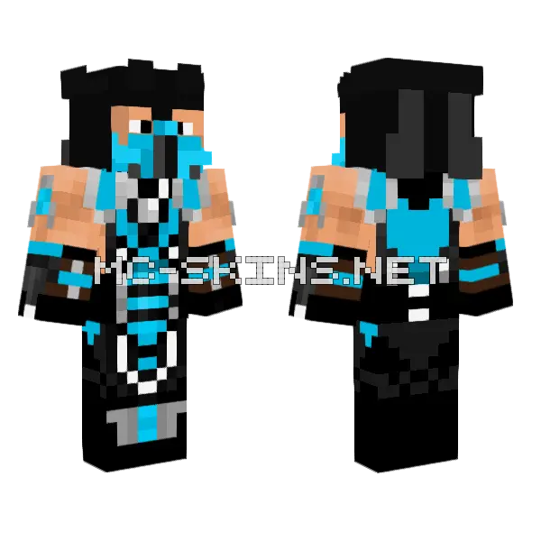 Sub Zero MK11 Celeste Minecraft skin, front and back