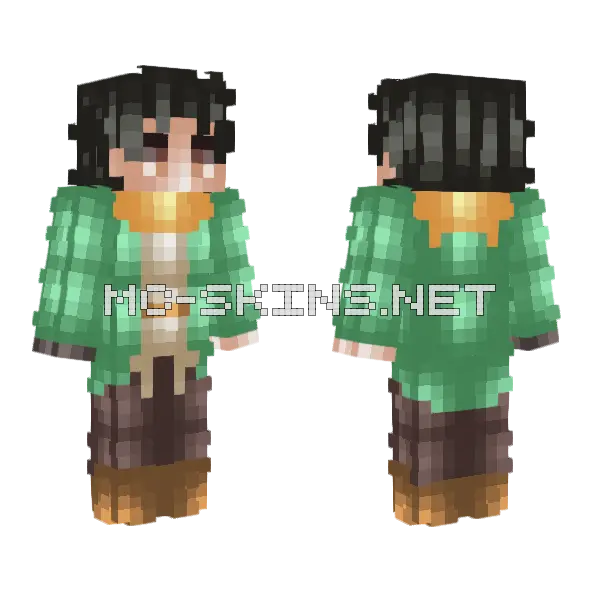 Subaru Natsuki Without Cloak Minecraft skin, front and back