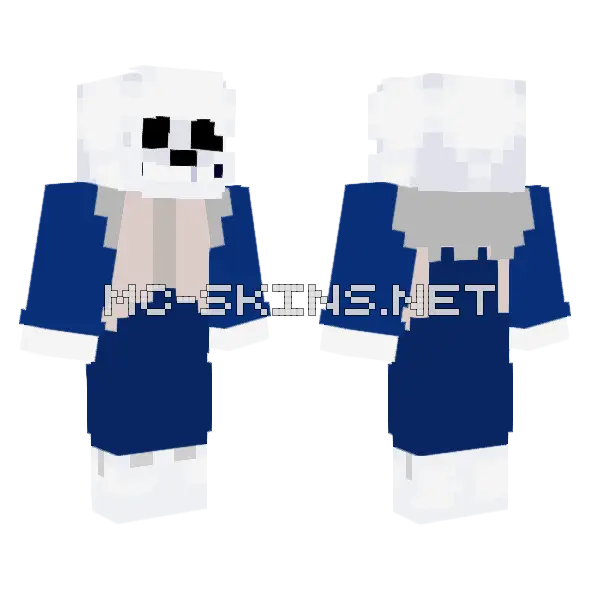 Subter E Sans Minecraft skin, front and back