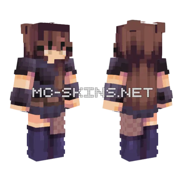 Suffering Girl Minecraft skin, front and back
